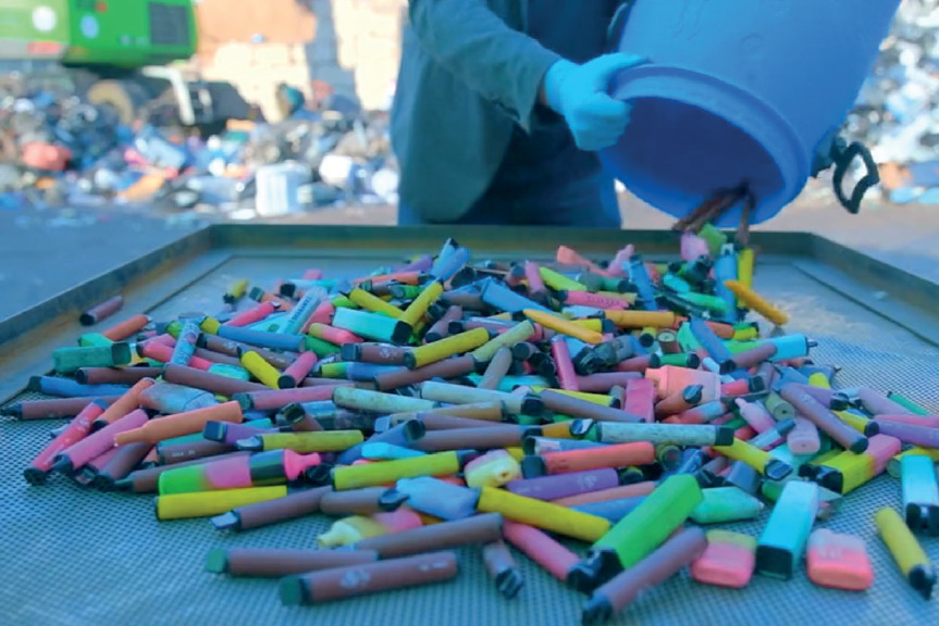 英國(guó)廢棄的一次性電子煙